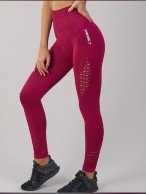 Gymshark Pants - Gymshark Seamless High-Waist Workout Leggings in Raspberry